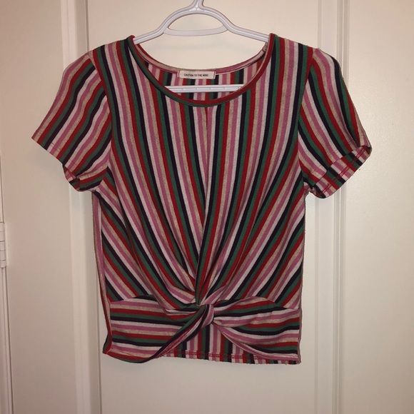 3/$15 Cute Striped Retro-Style Top - Picture 1 of 3
